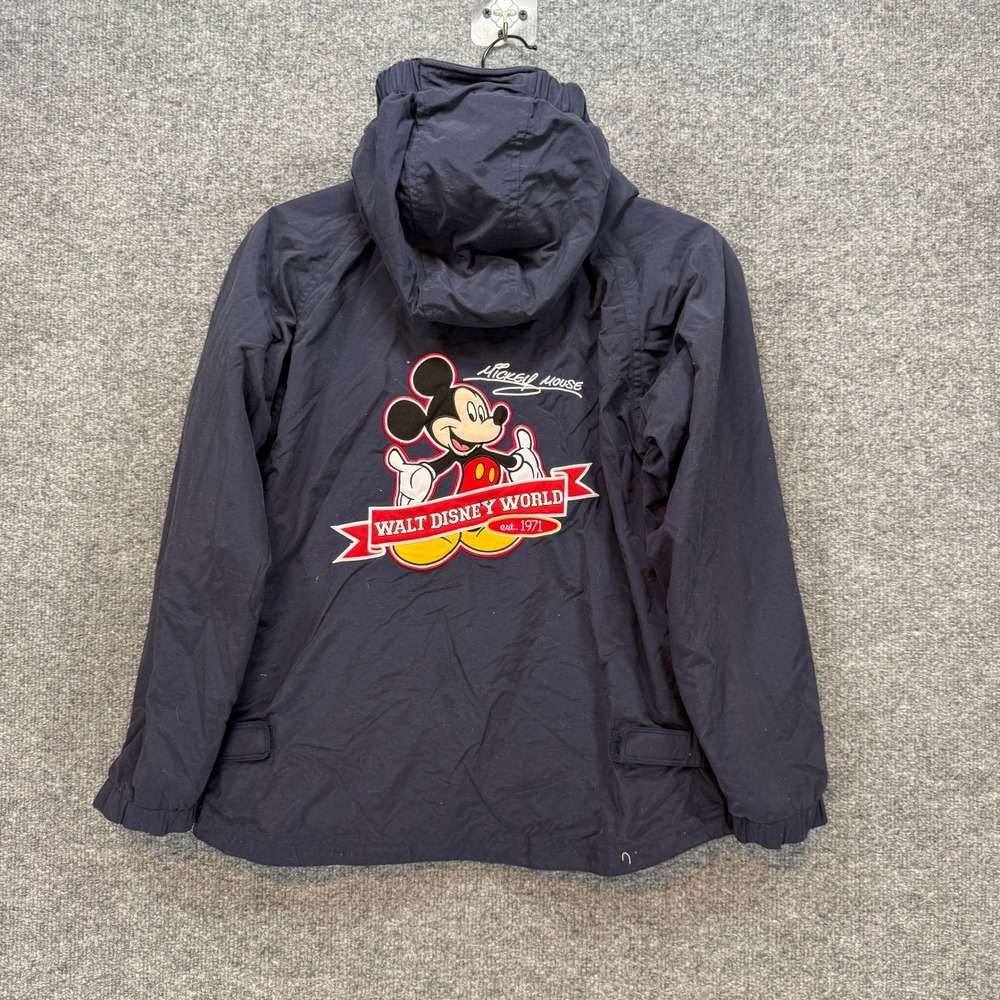 Disney Jacket Kids Large Blue Mickey Mouse‎ Walt Disney World Vintage 90s Zip Up